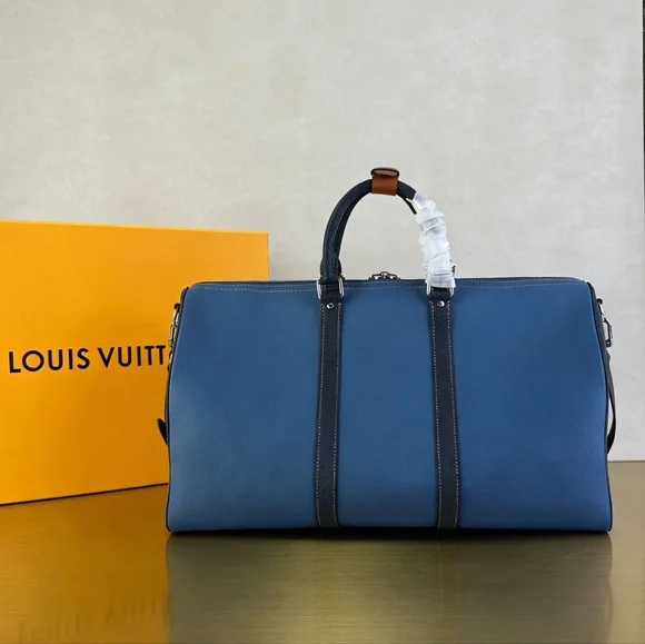 Louis Vuitton Keepall Bandoulière 50 Taurillon Blue - Picture 4 of 6